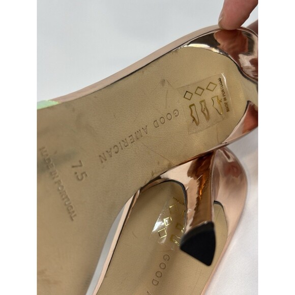 Good American PVC Mules Clear Rainbow Size 7.5 Point Toe Iridescent Stiletto - Picture 8 of 12